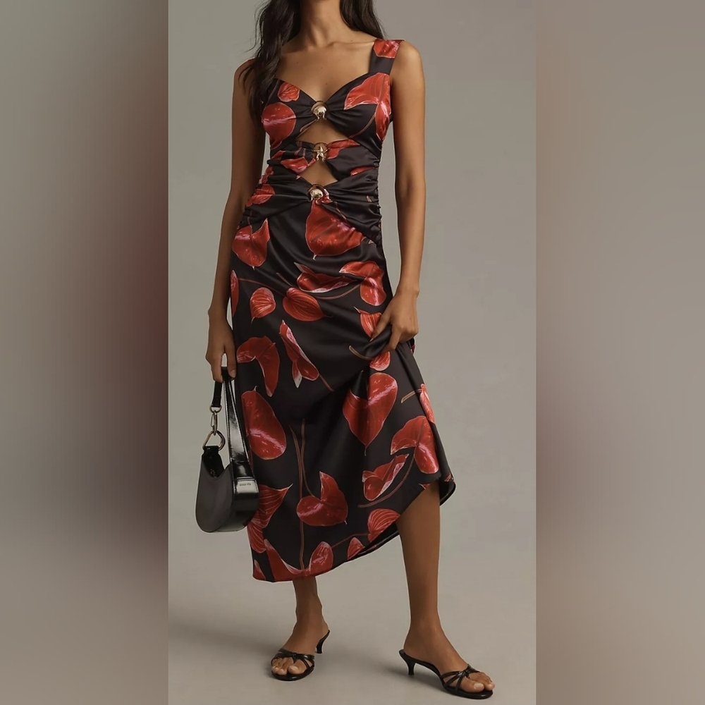 The Wolf Gang Merci Sleeveless Cutout Maxi Dress